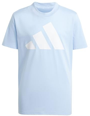 Adidas Unisex Kinder Essentials Big Logo T-Shirt, Glow Blue/White, 13-14 Years