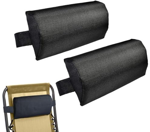 Moreeulsi 37x17cm Almohada para Reposacabezas para Tumbona De Patio, 2 Almohada Reclinable Ergonómica Ajustable, Cojín Reposacabezas para Tumbona Playa, Almohada para Tumbona De Repisa