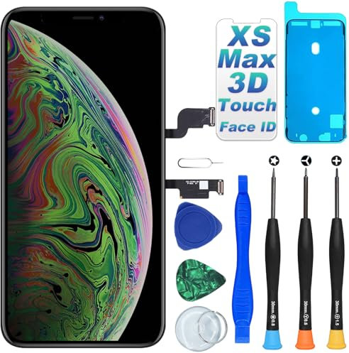 DIGI4U Screen Replacement for iPhone XS Max, 6.5 inch 3D Touch Truetone Face ID Screen for XS Max LCD Display Digitizer Assembly, with Waterproof Tape Screen Protector Repair Tools Kit