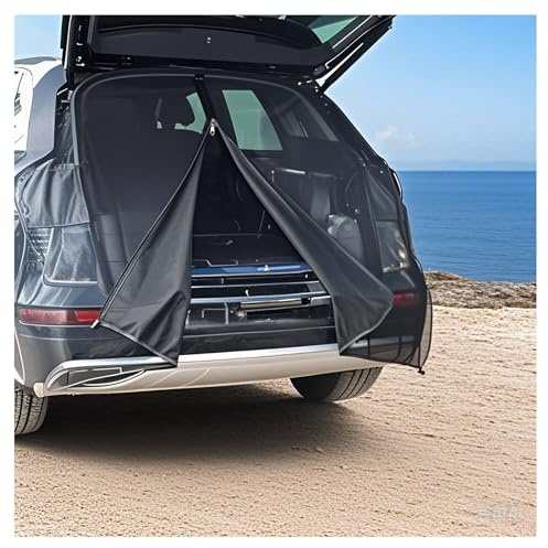 Sepzlly Moustiquaire Hayon de Voiture Housse Coffre Porte Combina Goéland Maille rotection Solaire avec Double Fermeture Éclair Et Table Magnétique pour T5 Camping Caravane Accessoires 180cm * 150cm
