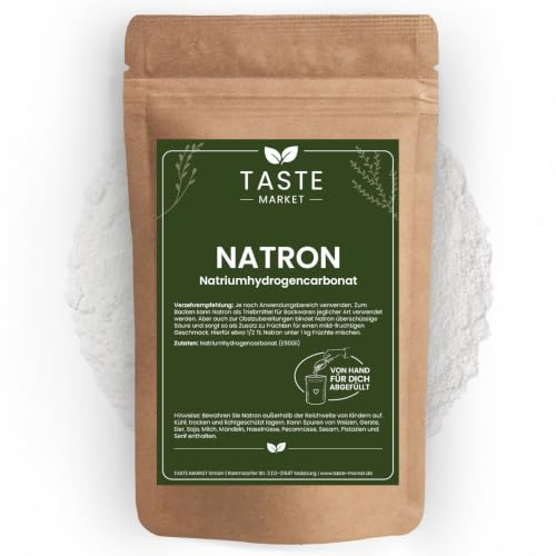 Natron Pulver 1 kg in Lebensmittelqualität | Natriumhydrogencarbonat E500 | Hausmittel zum Backen und Putzen | Backpulver | Backsoda