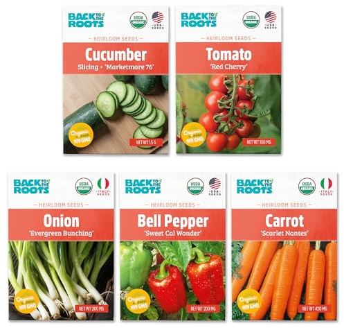 Back to The Roots Organic Vegetable Seeds Variety (5-Pack)