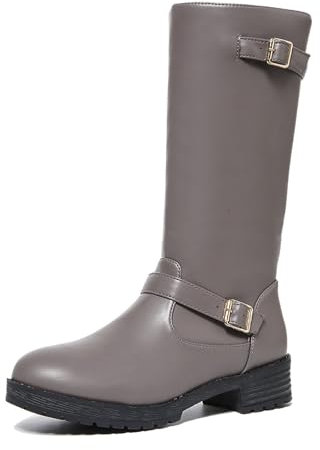 Stivali di Gomma Stivali da Donna con Tacco Scarpe da Neve Stivaletti Donna Bassi Morbidi Chiari Primaverili Stivaletti Texani Stivali Alti Donna Pioggia Stivali con Tacco Donna