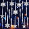 MELLIEX 21 Piezas Adornos Navidad de Carámbano Copo de Nieve, Decoración de Árboles Navideña de Cristal Acrílico Transparente para Navidad Invierno Fiesta Decoración