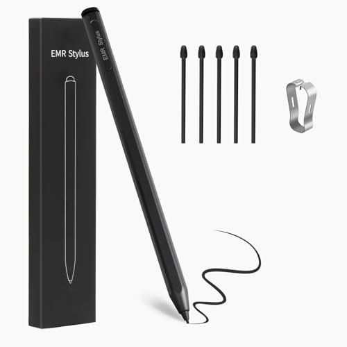 CoBak Stylus Pen for Remarkable 2 Tablet Kindle Scribe - 5 Pen Tips, Digital Handwriting Marker with Palm Rejection, Tilt Support, Pressure Sensitive Functions, Black