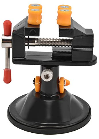 Mini Tornillo de Banco Giratorio de 360 grados, Tornillo de Banco Pequeño, Prensa de Taladro de Mesa, Mini Tornillo de Banco con Ventosa, Rotación de 360 grados, Rango de
