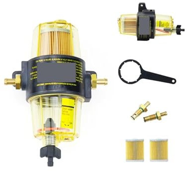 Filtro carburante Gruppo Separatore Acqua Filtro Carburante UF-10K Con 2 Elementi Filtranti Extra UF10K Motore Fuoribordo Per Barche A Motore Filtro Benzina(TYPE 3)