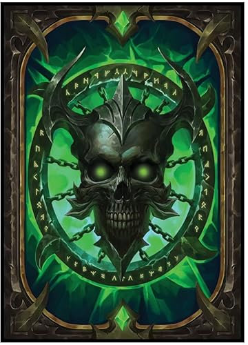 Fantasy North - Book of The Dead - Spell Book Series I - 100 Textured Matte TCG Card Sleeves - Fits Magic MTG Commander Pokemon and Other Card Games - Playing Card Sleeves (Green)