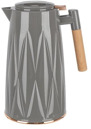 Jarra térmica aislada for café, 1,5 l/52 oz, con pico vertedor y acero inoxidable, termo for agua caliente, té y bebidas (1 unidad)(Gray)