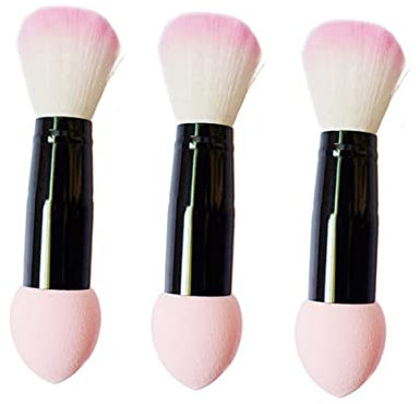 Healvian 3pièces Pinceau Blush Double Face Pinceau Blush Duveteux Et Poudre Pour Maquillage Estompé Et Naturel
