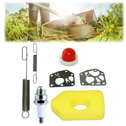 Lawn Mower Service Kit,Fit For Briggs & Stratton Classic Sprint Engines Lawn Mower Repair Kit,Air Filter + Primer Bulb + Set Spring + Diaphragm Gasket + Spark Plug,Lawn Mower Service Kit