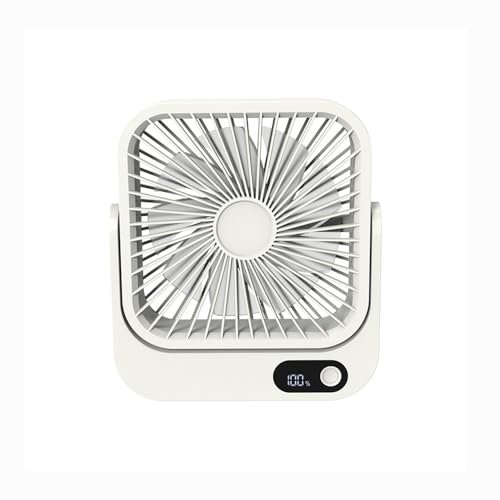 Ventola magnetica portatile per navi da crociera, 5 velocità, ricaricabile e plug-in, durata della batteria di 7 ore (bianco)