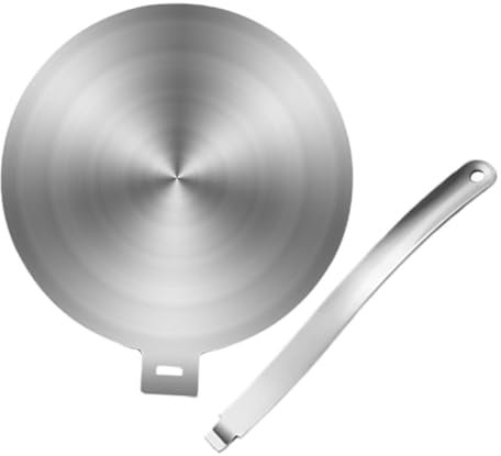TOPPERFUN Piastra Induzione Rotonda in Acciaio Diffusore Calore per Piano Cottura Induzione Adattatore per Cucina