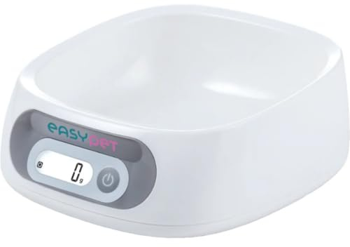 ZOOPIZ Gamelle Chat avec Balance Intégrée – Bol pour Chat et Petit Chien 0,6L – Gamelle Orthopédique Chat avec Fond Incliné & Écran LCD – Gamelle Ventilées et Hygiéniques