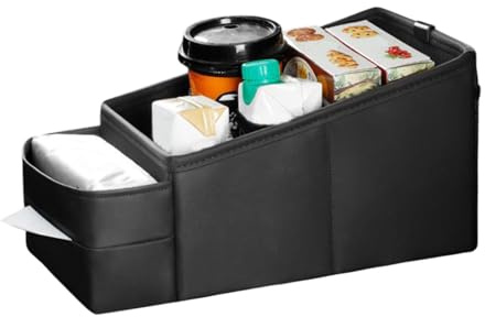 Amesor Beifahrersitz Organizer | Armlehnen Auto Sitz Organizer - Getränkehalter Zur Aufbewahrung Von Kleinteilen Schlüsseln Sonnenbrillen Wasserflaschen