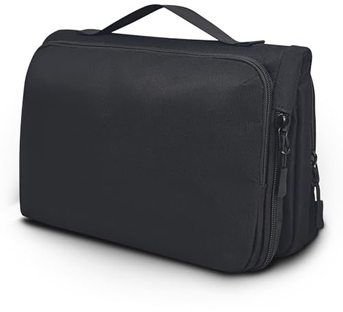 KINGSLONG Foldable Laptop Bag with Organizer: 15.6 Inch Water-Resistant Travel Tech Pouch All-in-One Electronic Organizer for Laptop, Charger, Cables, Phone, Power Bank – Black