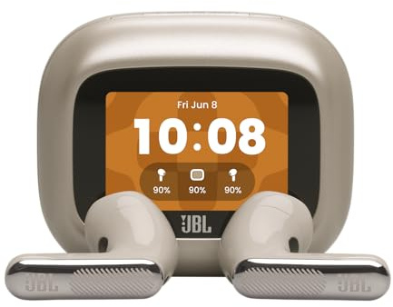 JBL Live Flex 4, Kabellose Noise-Cancelling-Ohrhörer, Champagner | Hi-Res Audio, Smart Charging Case, Bluetooth 6.0, 50 Stunden Akkulaufzeit, IP54 Wasserdicht, JBL Signature‑ und Spatial Sound