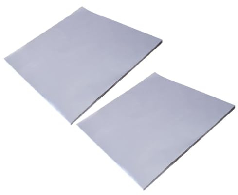 UPKOCH 50 Feuilles Papier Aluminium Pratique pour Cuisson au Four et Panier Vapeur, Feuille Antiadhésive en Tôle D'argenté pour Pâtisserie et Bacon, Protection les Résidus et Taches