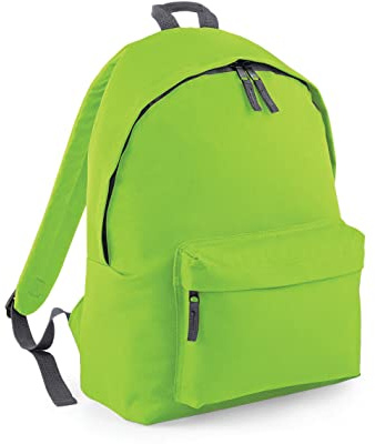 BagBase B125JLIGP Fashion Backpack - Lime Green/Graphite grey, Medium