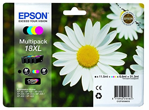 Epson C13T18164020 Tintenpatrone, Schwarz, Blau, Rosa, gelb