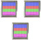 kalb Material für Möbel LED RGB Vitrinenbeleuchtung Quadratisch 5.2cm x 5.2cm Glasbodenbeleuchtung Möbelleuchte Schrankleuchte 2Watt SET, Auswahl:3er SET, Form:Quadratisch