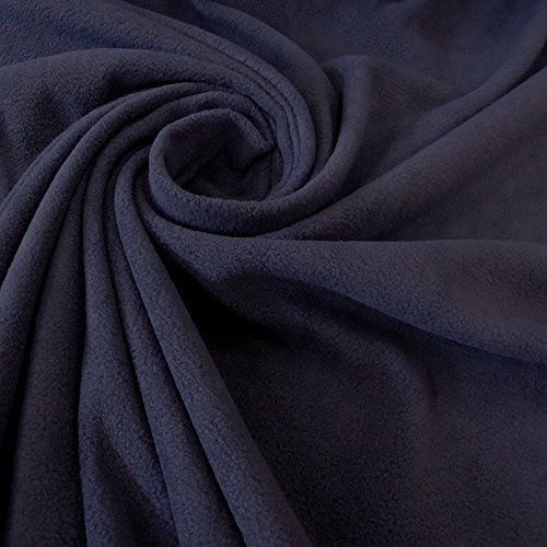 Stoff Meterware Fleece Polar - Fleece weich kuschelig dunkelblau Marine Preis pro Meter