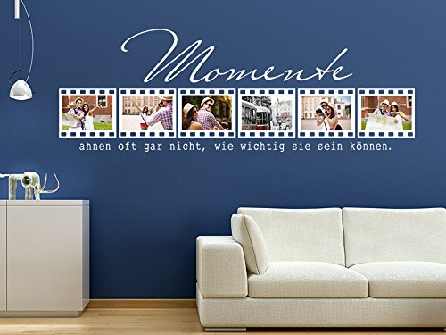 KLEBEHELD® Wandtattoo Fotorahmen Momente ahnen oft gar nicht