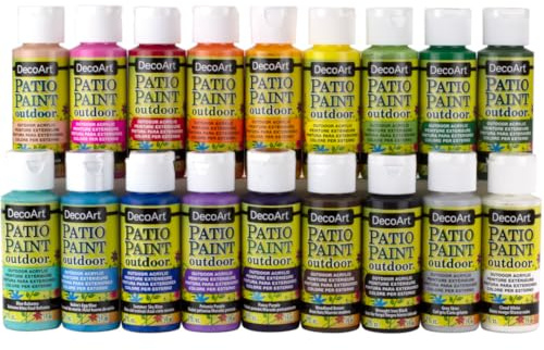 Deco Art Patio Paint Sampler 18/Pkg-Fan Favorites