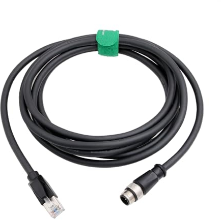 HangTon - Cable Ethernet M12 de 8 pines con código A RJ45 para Omron Microscan QX-870, escáner Cognex in-Sight Data Man Checker Automation Network Switch Router 5 m