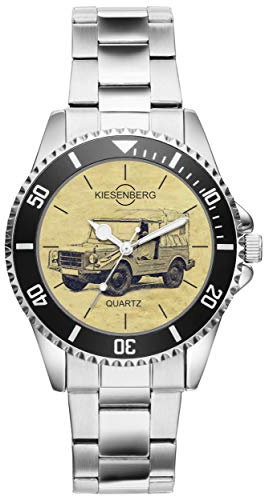 KIESENBERG DKW Munga Auto-Fan Uhr – sportliche Armbanduhr im automobilen Fan-Design – stilvolle Herren-Uhr mit klassischem Geländewagen-Motiv – Geschenkidee für Oldtimer- & Fahrzeugliebhaber – 20600