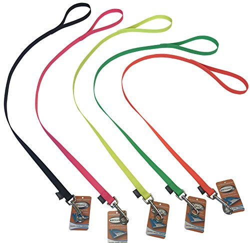 BioThane® Leine genäht, 1m/19mm, mit Handschlaufe, Neongrün