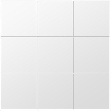 16 Stücke DIY Platz Spiegel Wandaufkleber 15x15 cm Selbstklebende Fliesen 3D Acryl Wandspiegel Decor für Schlafzimmer Badezimmer Decor