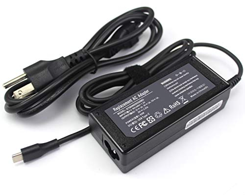 65W 45W USB-C Laptop Charger AC Adapter for Chromebook 11 13 14 3100 3400 5190 3380 7486 2-in-1 XPS 12 9250 XPS 13 9350 9360 9365 9370 9380 Latitude 7370 7280 7480 5480 7275 5290