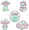 5 Stück Emaille Brosche Pins,Süße Anstecker Pins,Cartoon Metall Brosche,Cartoon Metall Anstecker Pin,Cartoon Corsage Pin,Nette Emaille Anstecknadel,für Kleidung Taschen Jacken Zubehör DIY Handwerk