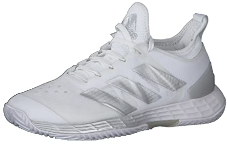 adidas Damen Adizero Ubersonic 4 W Tennisschuhe, Grau/Rot (Ftwbla Plamet Gridos), 40 EU