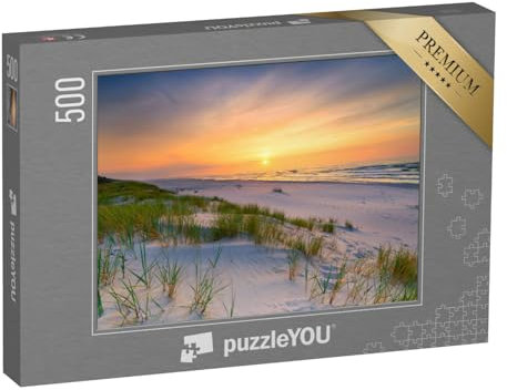 puzzleYOU: Puzzle 500 Teile „Sonnenuntergang über einem Strand an der Ostsee“ – aus der Puzzle-Kollektion Ostsee