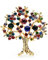 Prinzessin zu Stolberg Beauty Serie: Handgearbeitete Anstecknadeln und Broschen in verschiedenen Variationen (Lebensbaum) - Gold, Brosche