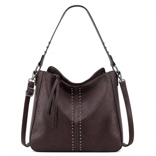 Montana West Western Fringe Damen Umhängetasche und Handtasche | Hobo-Tasche mit Reißverschluss und Innentaschen, Reißverschlusstasche hinten, 24 cm Länge und abnehmbarem Gurt für Arbeit