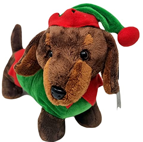PMS Festive Plush Sausage Dog Elf 12