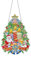 NSXIN 5D Diamond Painting Weihnachten Deko, DIY Diamant Malerei Bilder Kit Weihnachtskranz mit LED-Licht, Handwerk Applique Mosaik für Haustür Wand Fenster Weihnachtsdekor (A10)