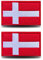 Antrix Taktischer Aufnäher mit Dänemark-Flagge, vollständig bestickt, Klettverschluss, dänische Applikation, Emblem für Mützen, Jacken, Rucksäcke, Westen, Mantel, Arbeitsuniform, Teamkleidung