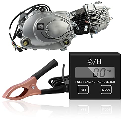 Digital Tachometer Inductive Tachometer: Small Engine Speedometer Waterproof with Hour Meter Battery Interchangeable for Motorcycle Motocross Lawn Mower Snow Blower Generator Chainsaw