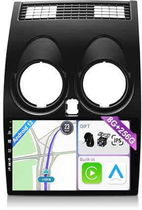 YUNTX [8GB+256GB] Autoradio 2 DIN Android 14 per Nissan Qashqai J10(2008-2014)-[Incorporato Carplay/Android Auto/DSP/GPS]-IPS 2.5D 9 Touch Screen-Camera+MIC-DAB/Mirror Link/Bluetooth 5.0/WiFi/USB/4G