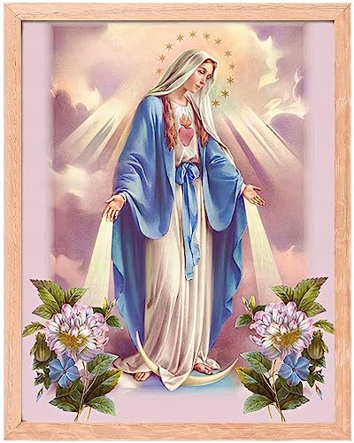 MISHBAY Diamond Painting Religion - 30x40cm Diamond Painting Erwachsene mit Rahmen - Diamant Painting Bilder Maria - DIY 5D Satz Wand Dekor Diamantstickerei