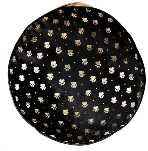 THE CONCEPT FACTORY Haustierkissen 60x60 cm Komfort für Katzen und Hunde Schwarz | Haustierkissen aus Polyester, 60 x 60 x 10 cm, bequem für Katzen und Hunde, dekoratives Design, schwarz