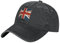 KWQDOZF Flache Baseballkappe im britischen Vintage-Stil mit Union Jack-Flagge Hut für Herren und Damen verstellbar Schwarz