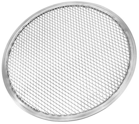 MUCKLILY Stainless Steel Pizza Pan Pizza Crisper Pan 15 Inch Screen Stainless Steel Griddle Baking Screen 12 Inch Pans 16 Inch Small Pan Round Tray Crust Metal