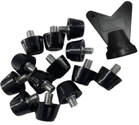 Brensty 12 Piezas Clavos para Botas de Fútbol Tacos para Botas de Fútbol Profesionales Pernos de Repuesto M5 con Llave Clavos para Zapatos de Pista 7 mm