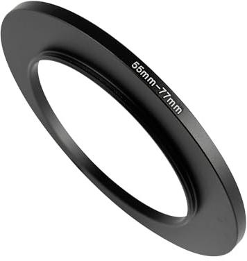WIIYE 55 mm auf 77 mm Step-Up-Ring-Adapter, 55 mm auf 77 mm Step-Up-Filterring, für alle Marken UV ND CPL Metall Step-Up Ring Adapter Filter (55 mm auf 77 mm)