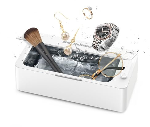 DK SONIC 450ML Ultraschallreiniger, 24 W Ultraschallreinigungsgerät für den Haushalt mit 3 Zeitmodi und One-Touch-Bedienung zum Reinigen von Schmuck, Brillen, Münzen